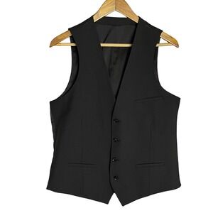 Bar III Mens Slim Fit Black Suit Vest Waistcoat Formal Dress Size M